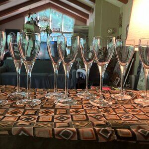 10 Elegant Teardrop Stem Sherry/Cordial GLASSES, 6 in. tall